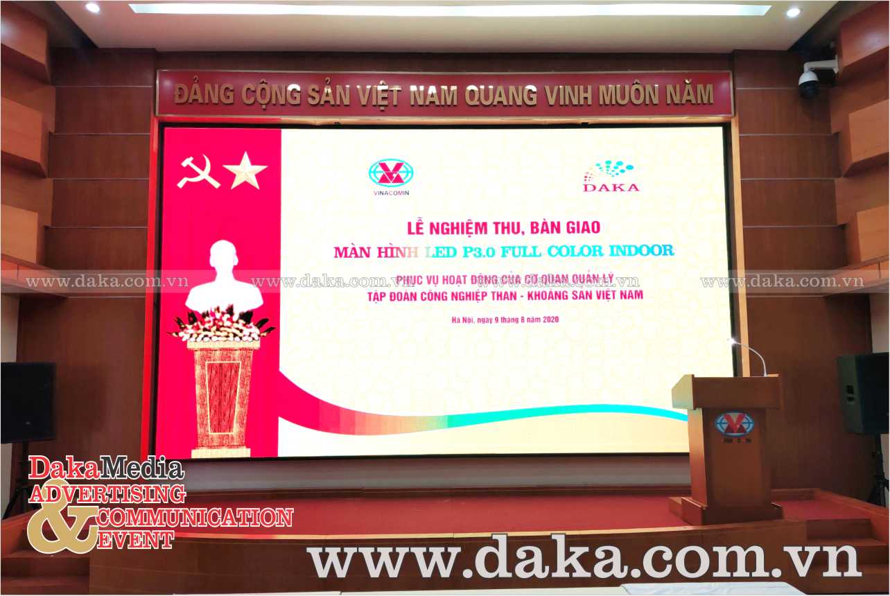 Daka hoàn thành lắp đặt và bàn giao màn hình LED tại trụ sở Tập đoàn Công nghiệp Than – Khoáng sản Việt Nam